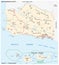 Vector road map of California Santa Barbara County, United States