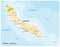 Vector road map of the Caribbean ABC island of Curacao