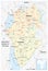 Vector road map of east african states rwanda and burundi