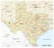 Vector road map of the US state of Texas