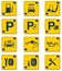 Vector roadside services signs icon set. Part 1