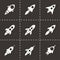 Vector rocket icon set