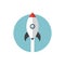 Vector rocket icon. Start up icon