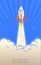 Vector rocket launch illustration concept for business startup
