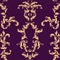 Vector rococo seamless pattern