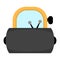 Vector roller car front view. Construction site and road work flat icon. Building transportation clipart. Cute special transport