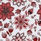 Vector romantic doodle floral pattern