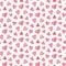 Vector romantic seamless pattern with hand drawn red heart doodles