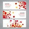 Vector Rose Petals wedding love banners. Invitation romantic love template