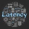 Vector round black internet concept of latency