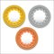 Vector round empty medals of gold silver bronze. It can be used as coins buttons icons