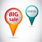 Vector Round pointer - button for big sale and new