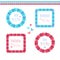 Vector round and square wreath set