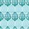Vector royal aqua green asian traditional damask seamless pattern background