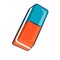 Vector rubber eraser illustration isolated. education and school flat icon