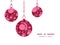 Vector ruby Christmas ornaments silhouettes