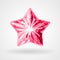 Vector Ruby Five Pointed Star in Triangular Design