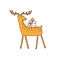 Vector Rudolph the Red Nose Deer with Gifts