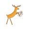 Vector Rudolph the Red Nose Deer Handling Gifts