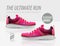 Vector running shoes ad product template
