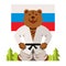 Vector Russian Bear Humor Concept. Flat style colorful Comic Cartoon illustration.