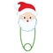 Vector Safety Pin Decorated with Santa Image