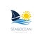Vector sailboat logo