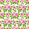 Vector sakura flower seamless pattern background. Elegant cherry blossom texture for backgrounds.