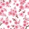 Vector sakura flower seamless pattern element. Elegant cherry blossom texture for backgrounds.