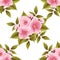 Vector sakura flower seamless pattern element. Elegant cherry blossom texture for backgrounds.