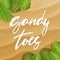 Vector sandy toes lettering