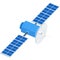 Vector satellite icon space communication flat station