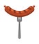 Vector sausage and fork