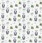 Vector Scandinavian pattern. Animals, bear, wigwam, mountains, ascetic