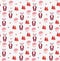 Vector Scandinavian pattern. Animals, bear, wigwam, mountains, ascetic