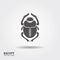 Vector Scarab Beetle. Ancient Egypt. Flat icon