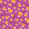 Vector Scattered Candy Corn Seamless Pattern Background