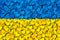 Vector Scattered Cut Out Yellow Blue Paper Hearts National Colours Ukraine Flag