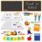 Vector school objects set