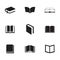 Vector schoolbook icons set