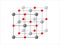 Vector scientific model of crystal structure. Photon, proton, electron.