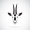 Vector of a Scimitar-horned Oryx head design on white background