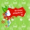 Vector scrapbook Christmas and New Year card