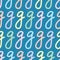 Vector Script Letter G Tileable Pattern