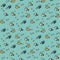 Vector sea seamless pattern with handdrawn doodle fishes.