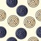 Vector seamles pattern with circles in retro colors