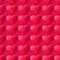 Vector seamless 3d red hearts texture. Valentines day romantic holiday background