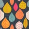 vector seamless abstract hand-drawn pattern, leaf backdrop, Endless background. Ethnic seamless pattern. Vector backdrop. Bright