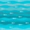 Vector seamless abstract pattern, waves fish vintage retro