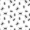 Vector seamless ant colony insect pattern